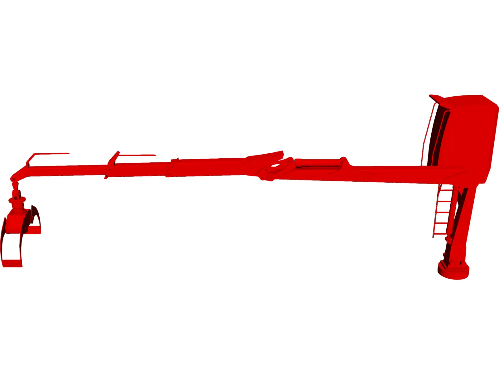 Hydraulic Hand Crane 3D Model main preview