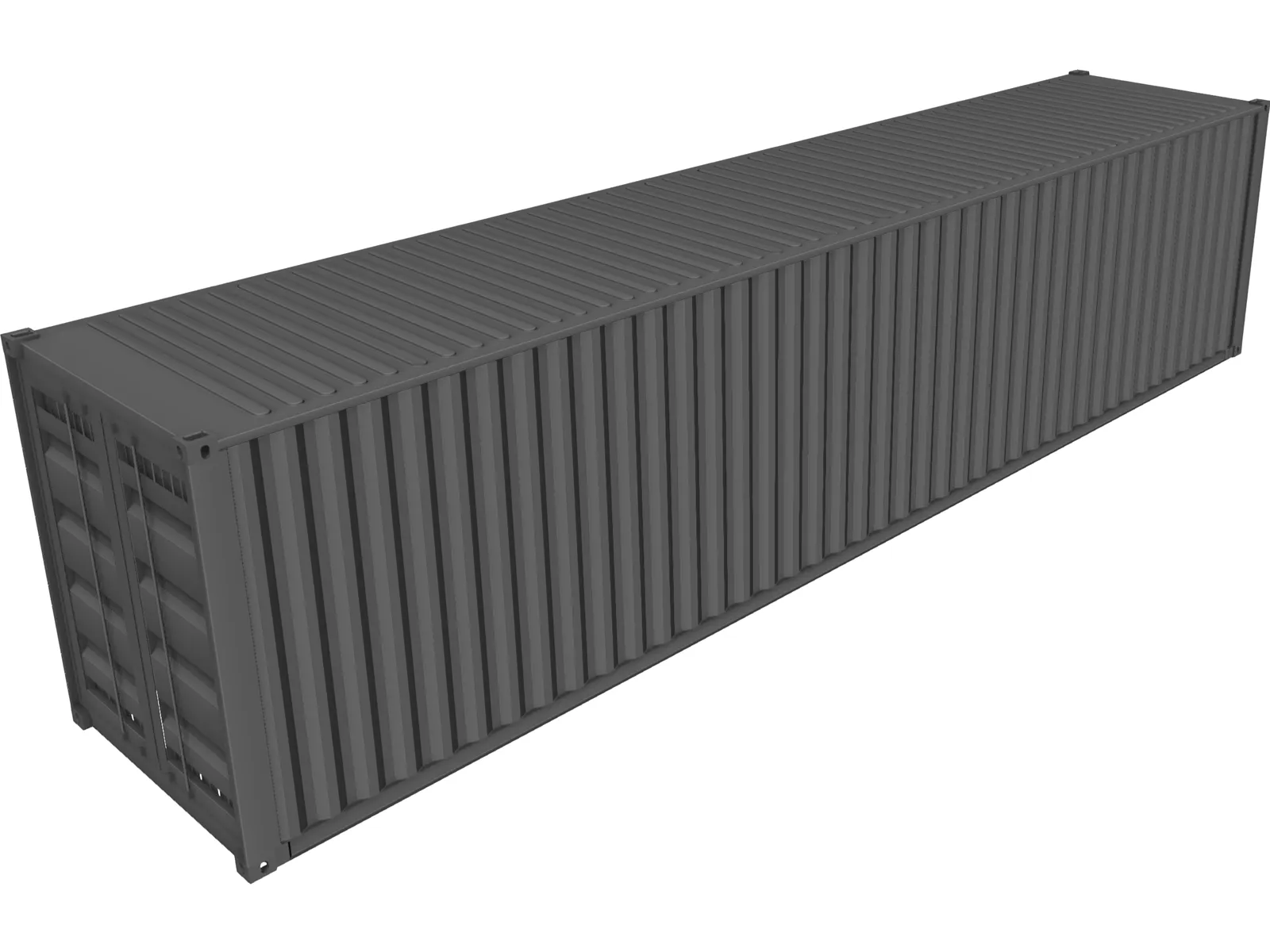 Shipping Container 40` 3D Model main preview