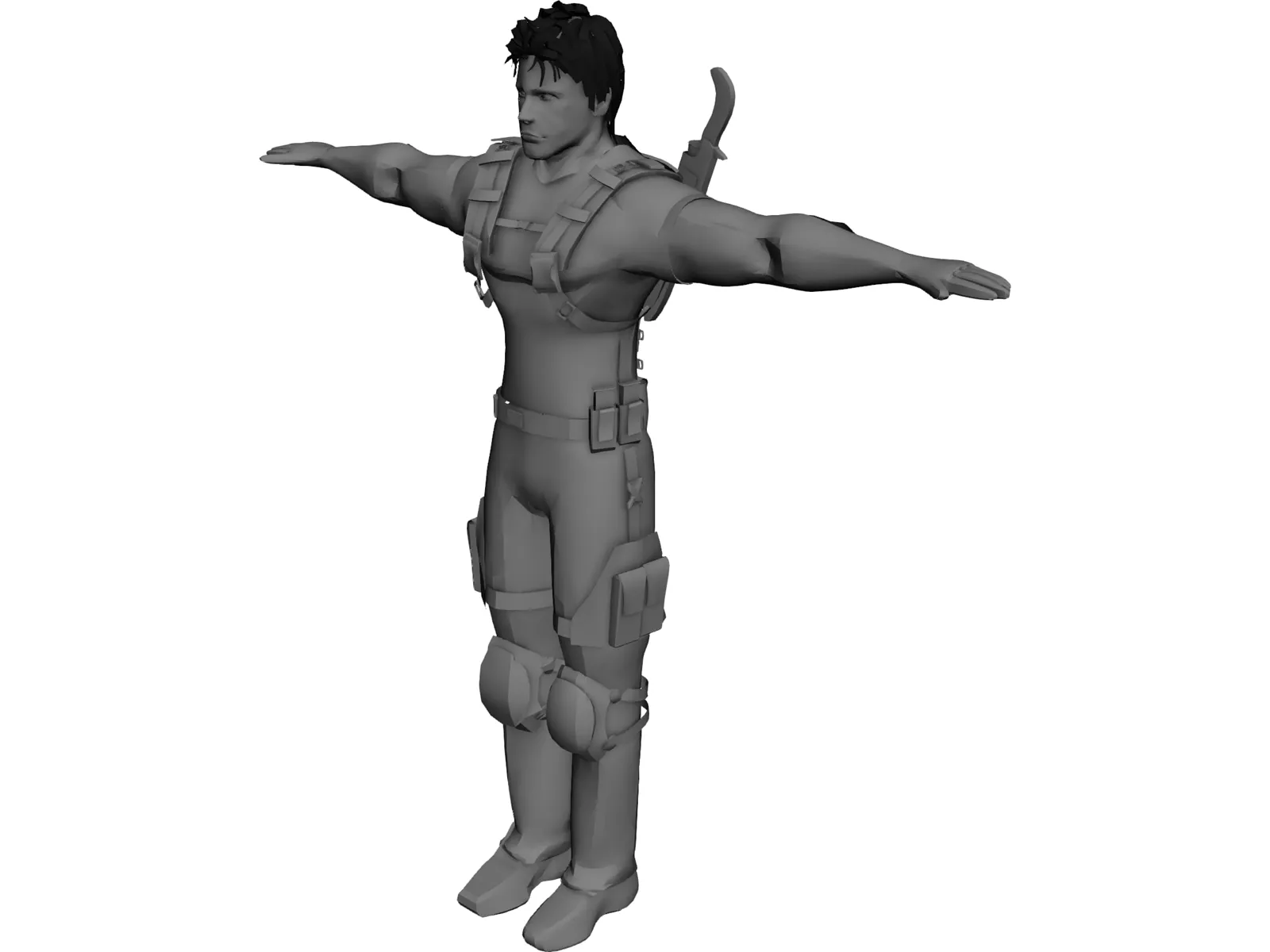 Chris Redfield 3D Model main preview