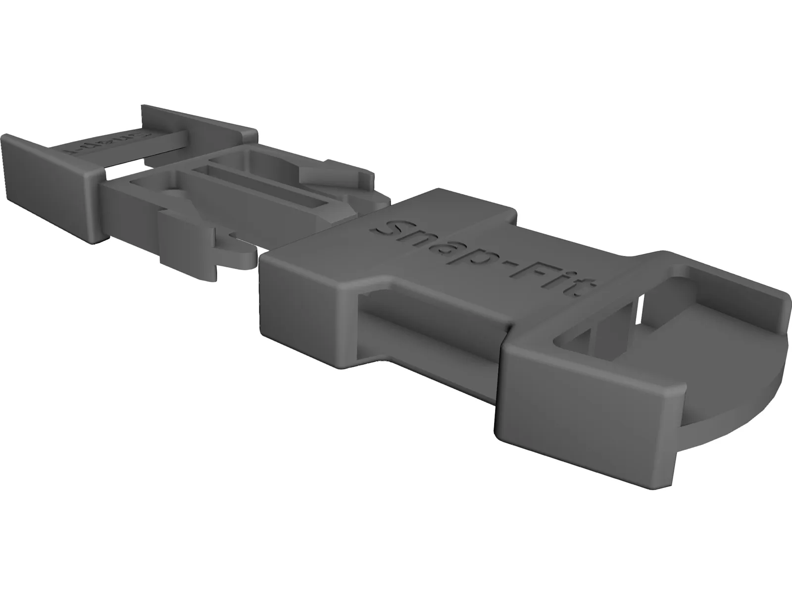 Snap Fit Buckle 3D Model main preview