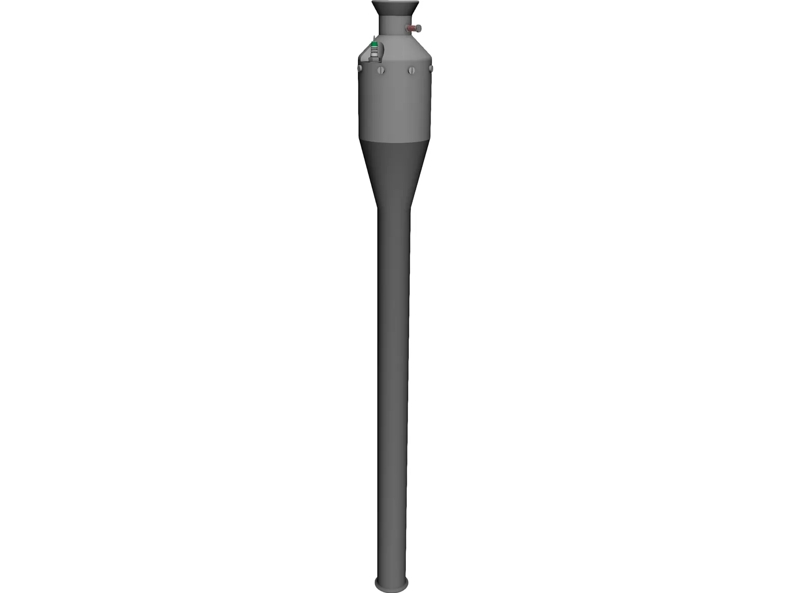 Pulsejet Engine 3D Model main preview