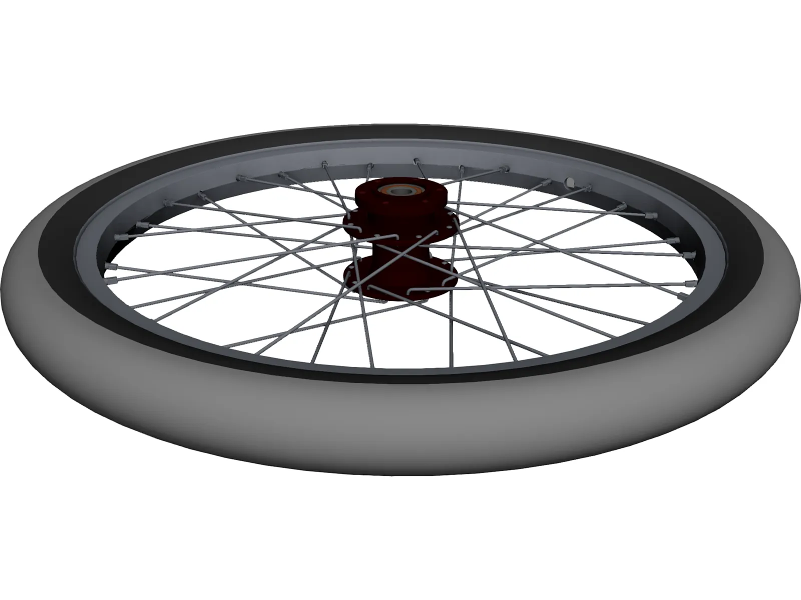 Trike Front Wheel 18 inch 3D Model main preview