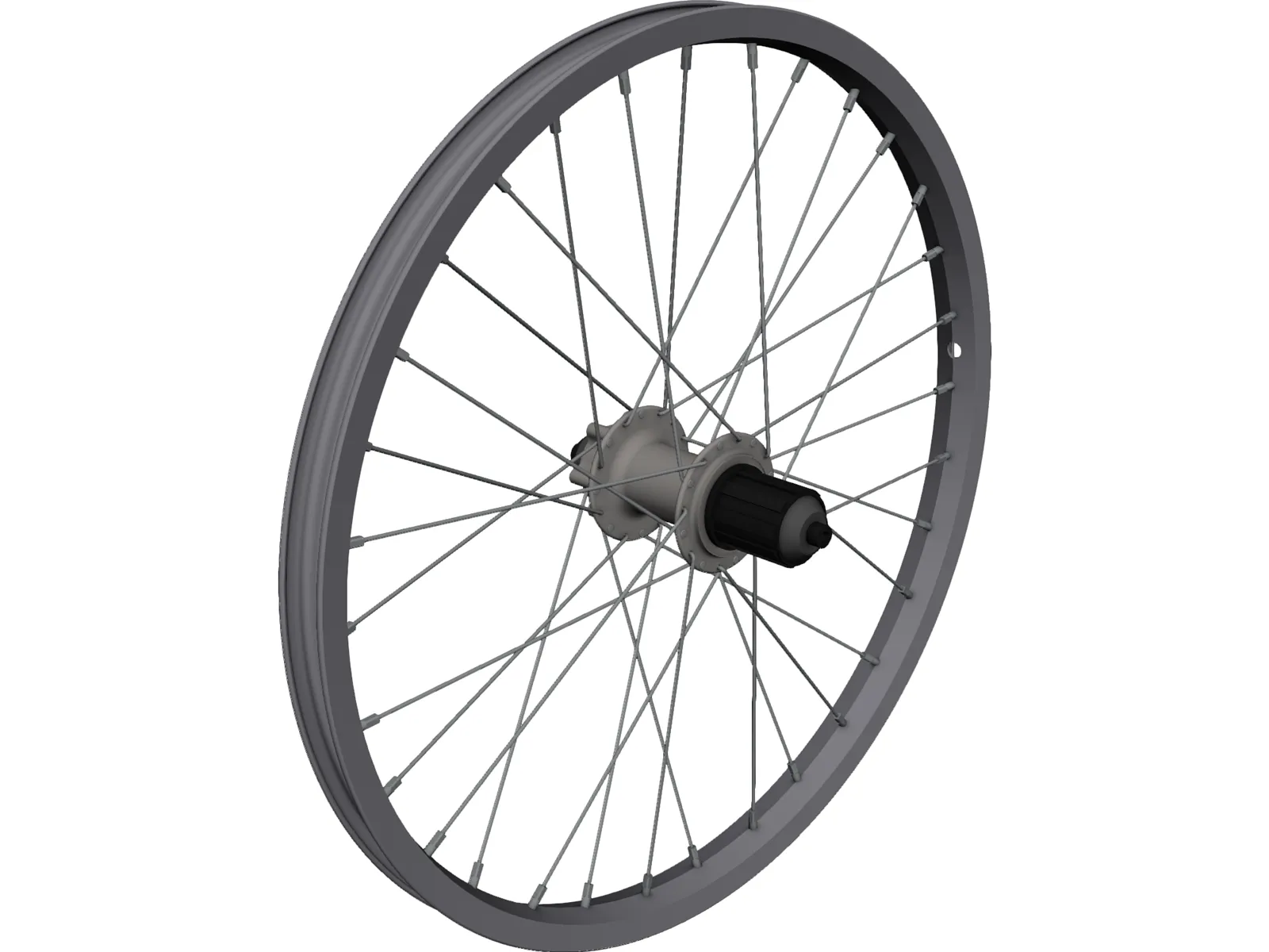 Rear Wheel 20 Inch 3D Model main preview
