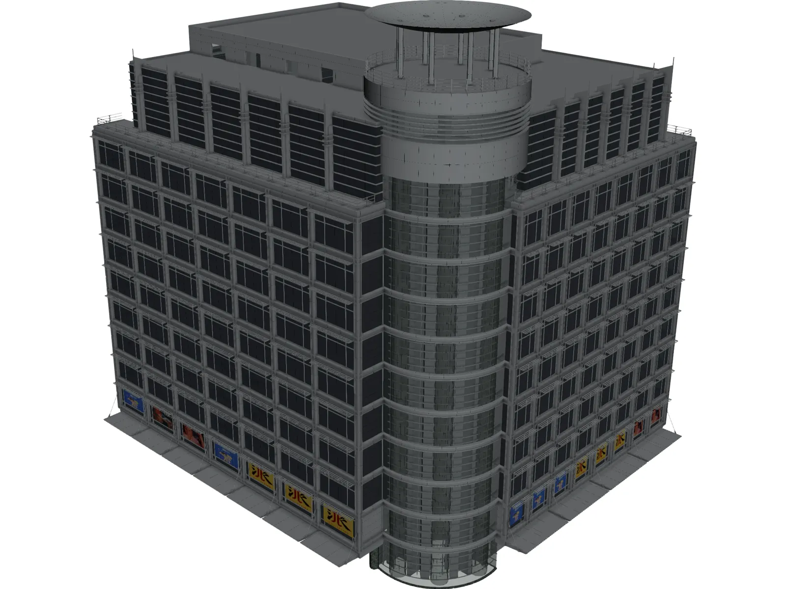 Departement Store of Modern Building 3D Model main preview