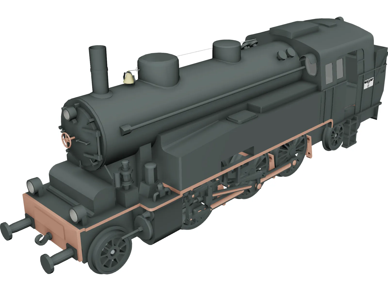 CC201 Locomotive 3D Model main preview