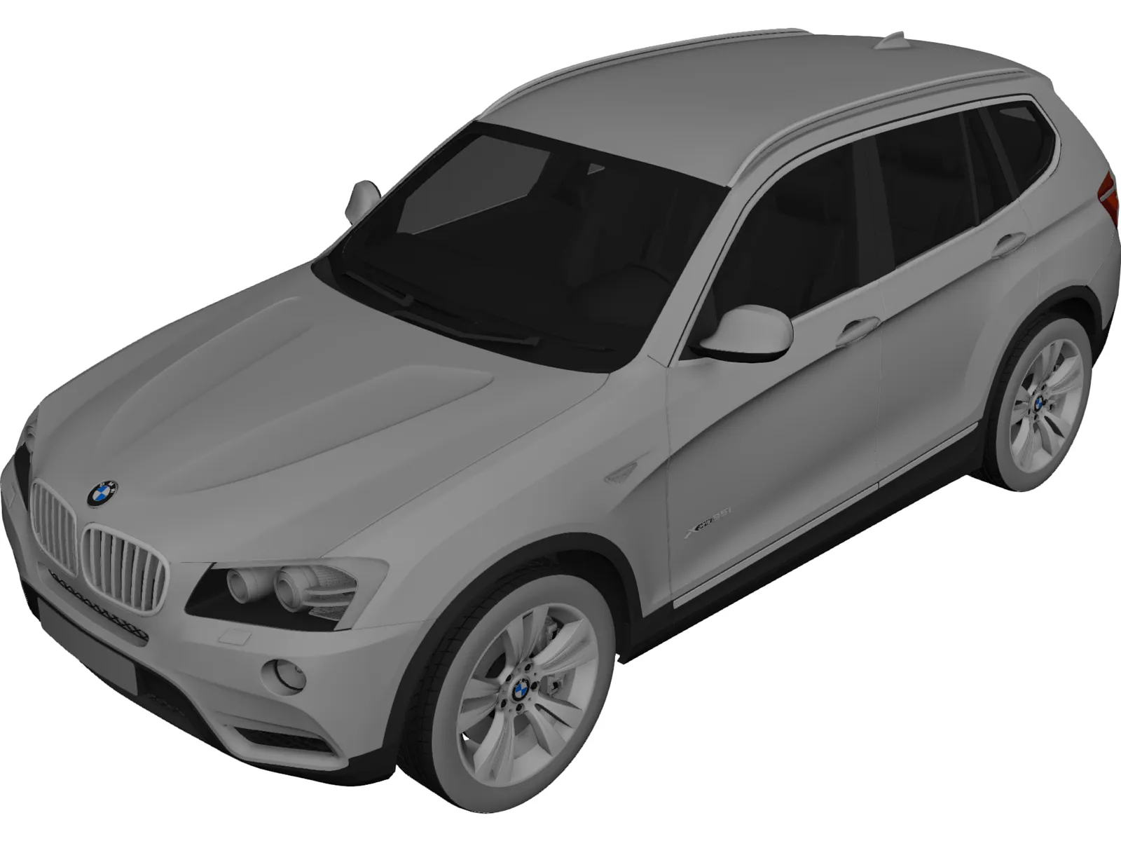 BMW X3 F25 (2012) 3D Model main preview