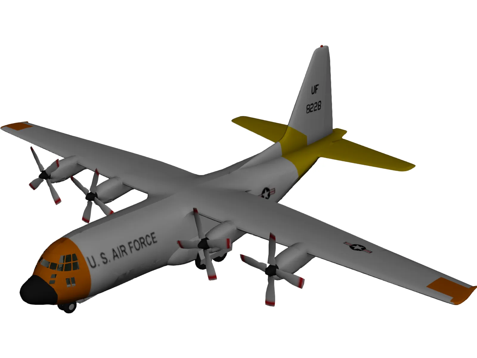 Lockheed C-130 Hercules 3D Model main preview