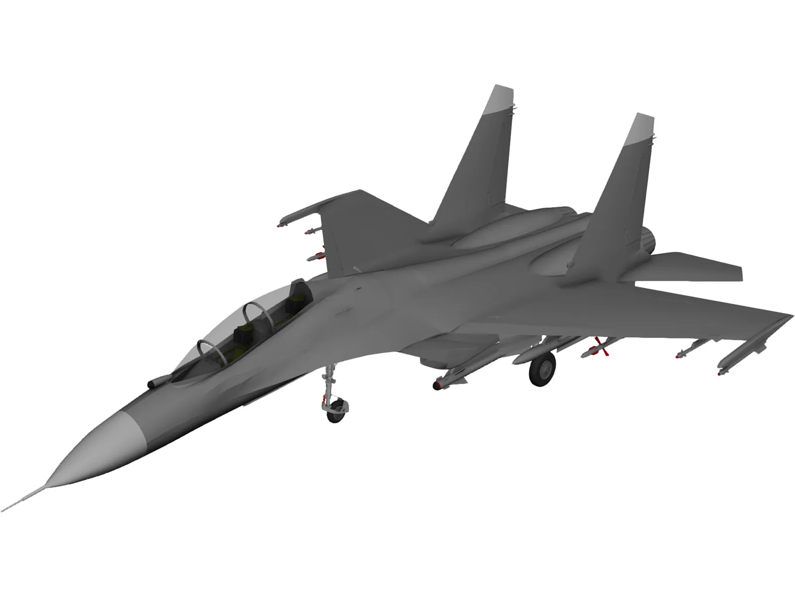 Sukhoi Su-27 Flanker 3D Model main preview