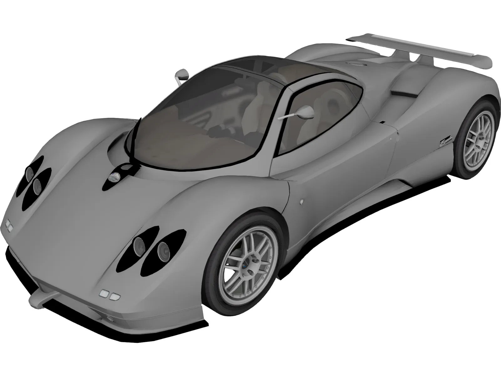 Pagani Zonda C12 3D Model main preview