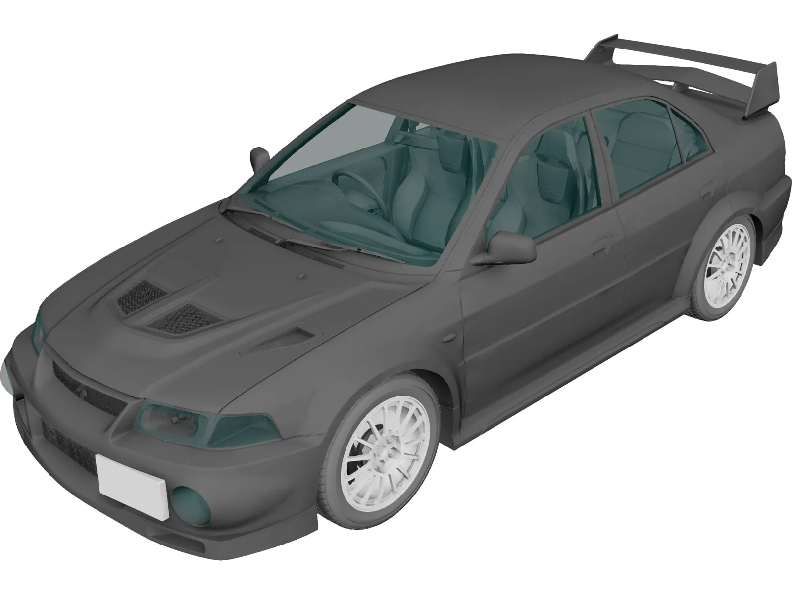 Mitsubishi Lancer Evolution VI GSR (1999) 3D Model main preview