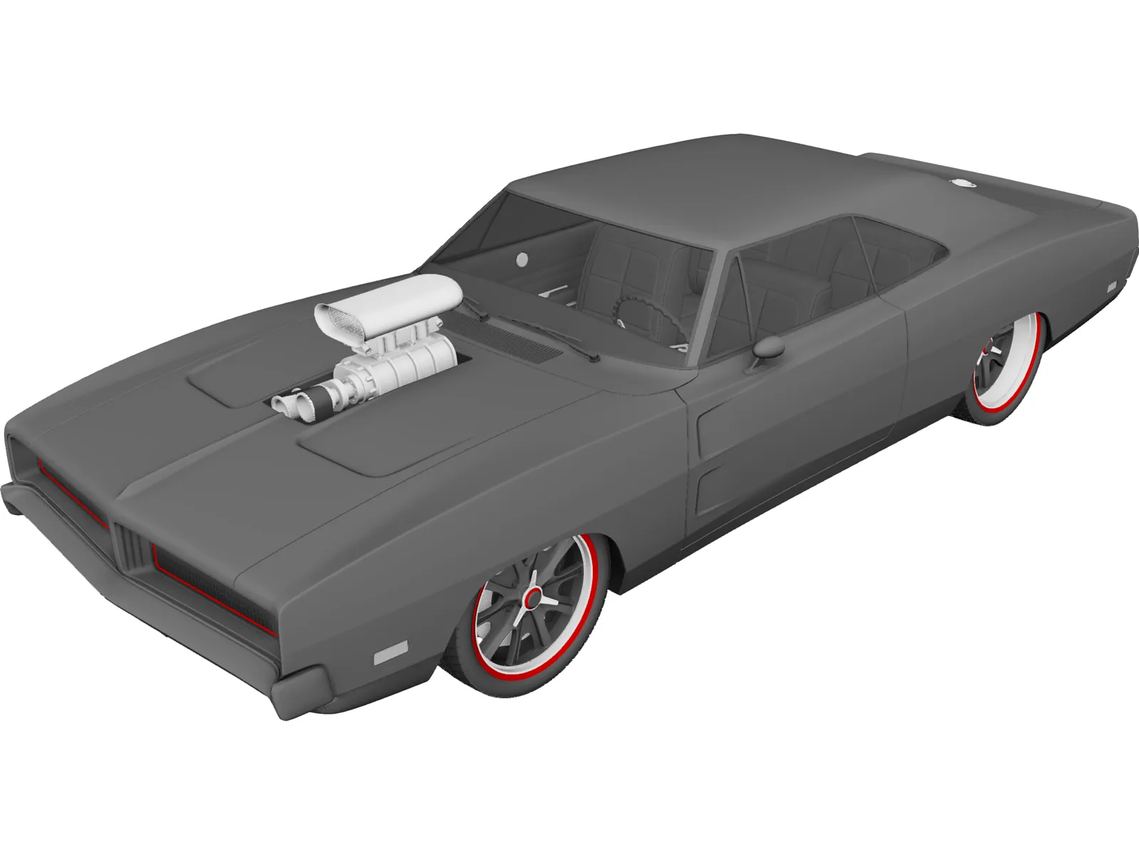Dodge Charger Custom (1969) 3D Model main preview