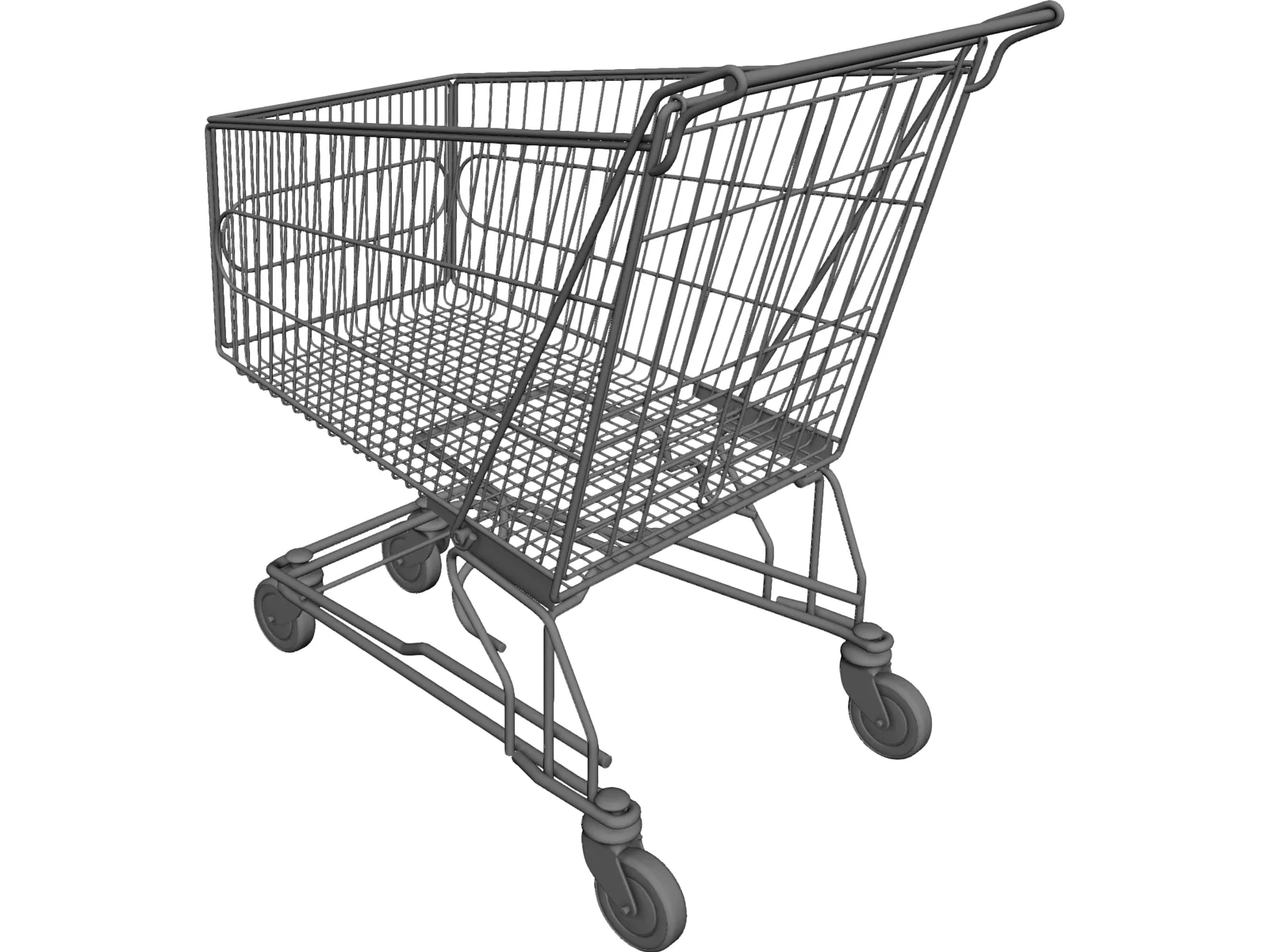 Shopping Cart 3D Model main preview