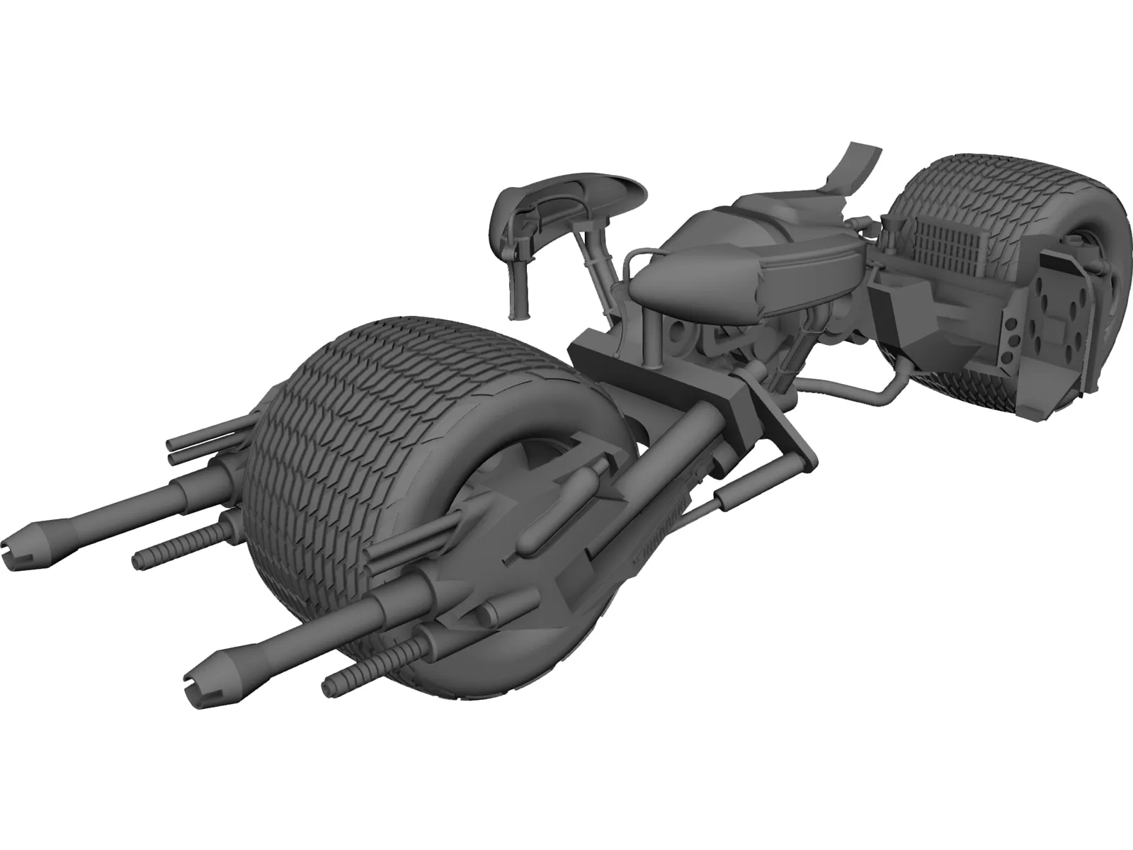Batman The Dark Knight Batpod Motorcycle 3D Model main preview