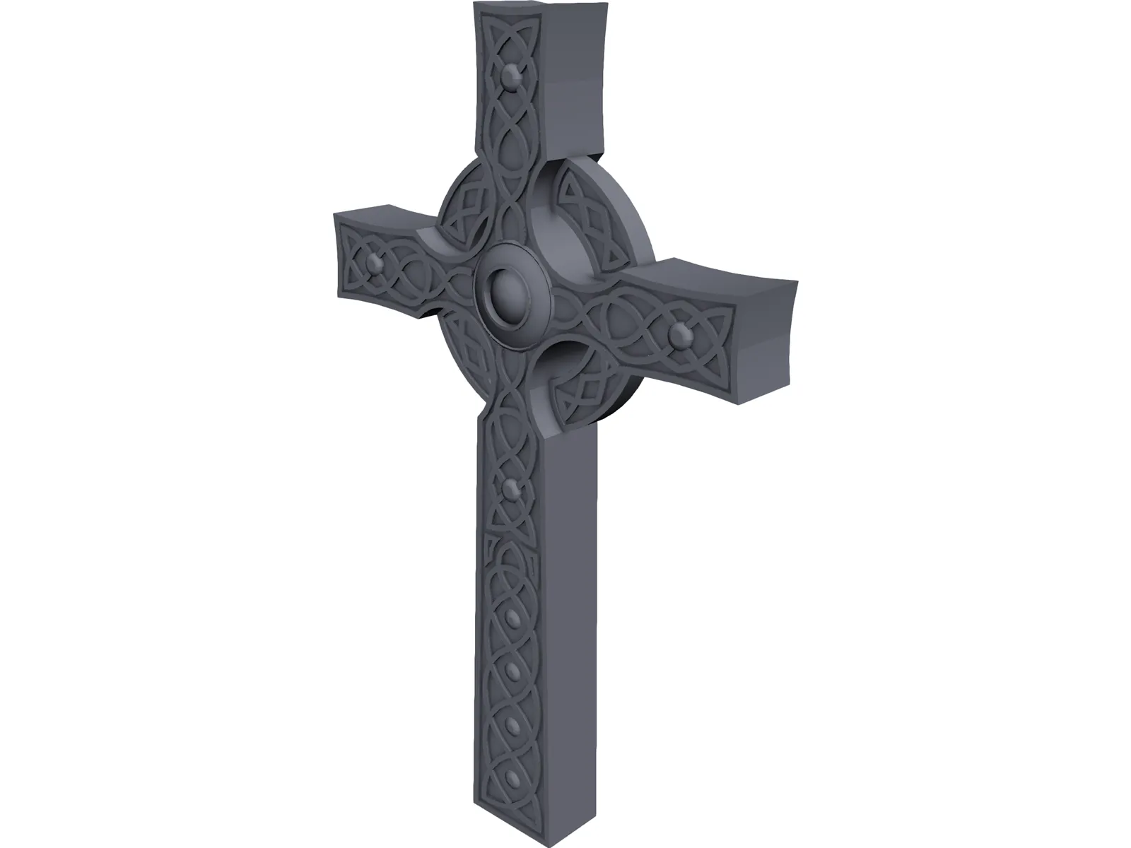 Scottish Celtic Cross 3D Model main preview
