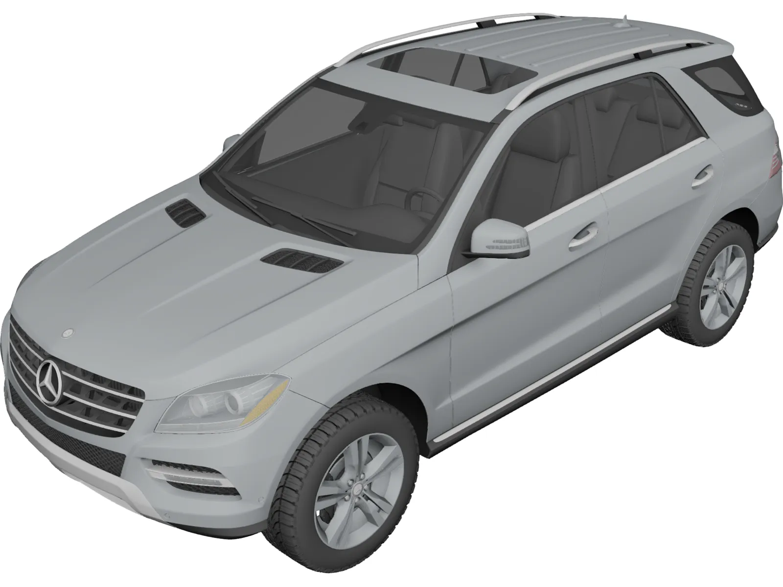 Mercedes-Benz ML 350 (2012) 3D Model main preview