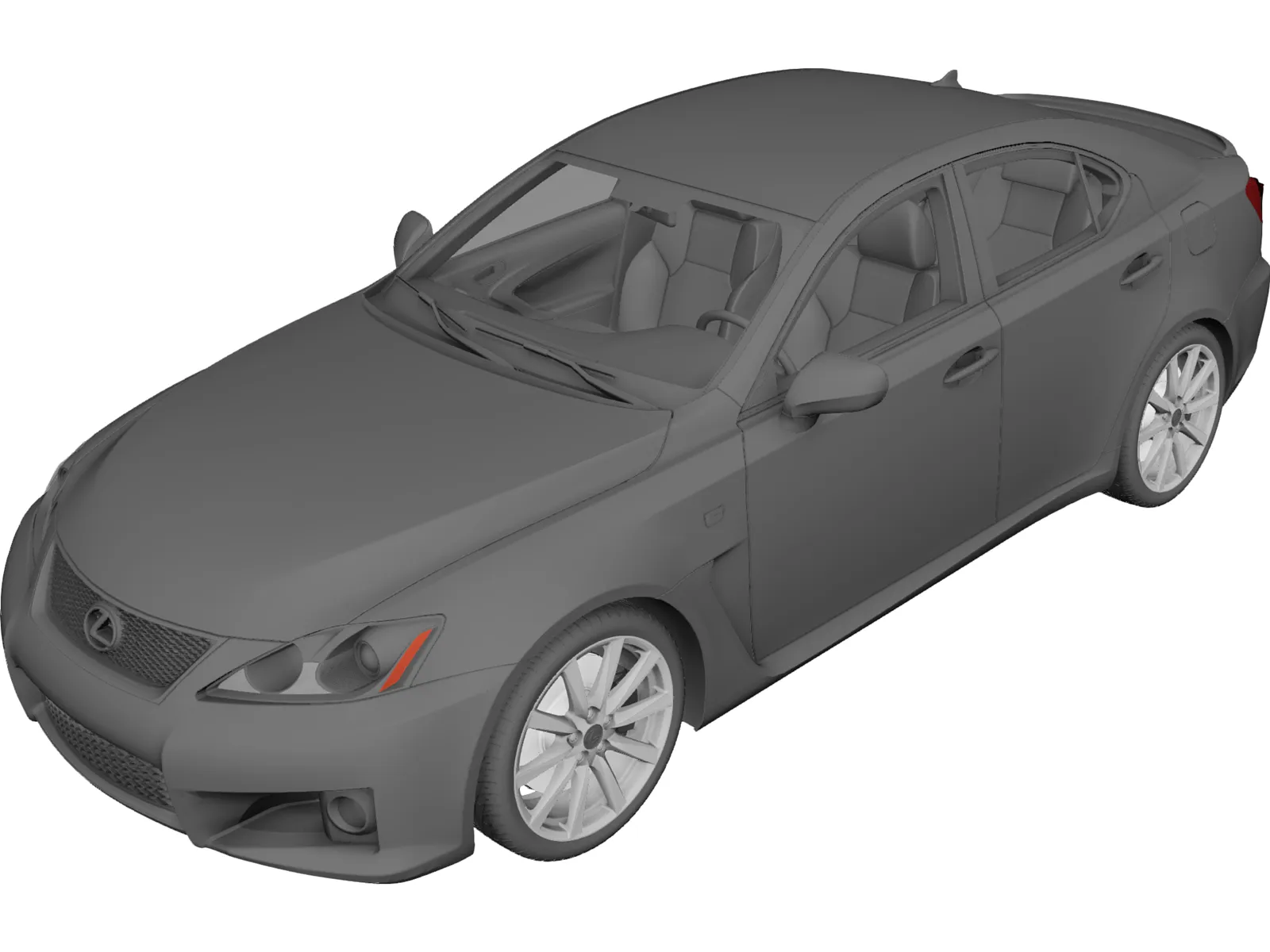 Lexus IS-F 3D Model main preview