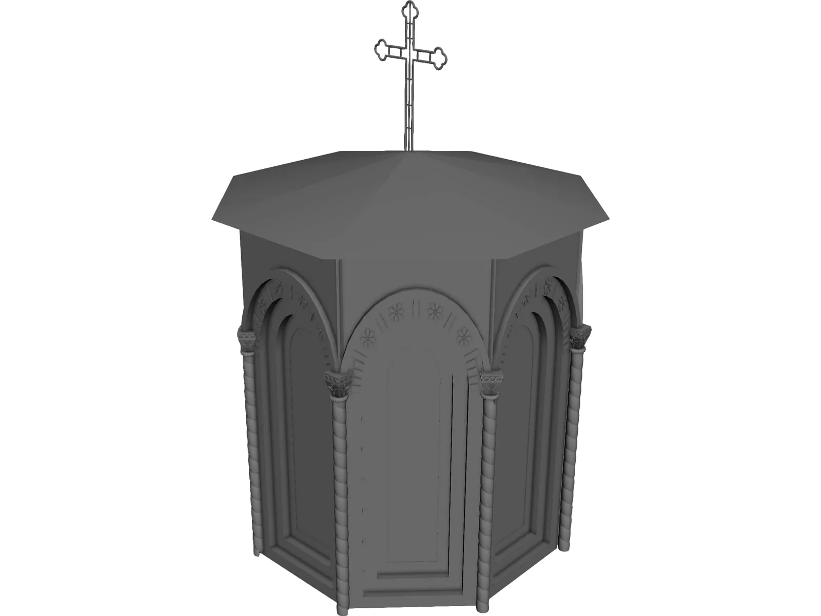 Church Tower 3D Model main preview