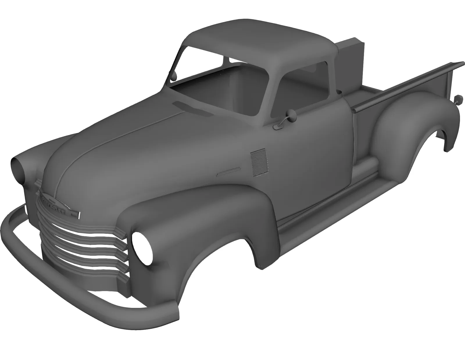 Chevrolet Pickup Body 3D Model main preview
