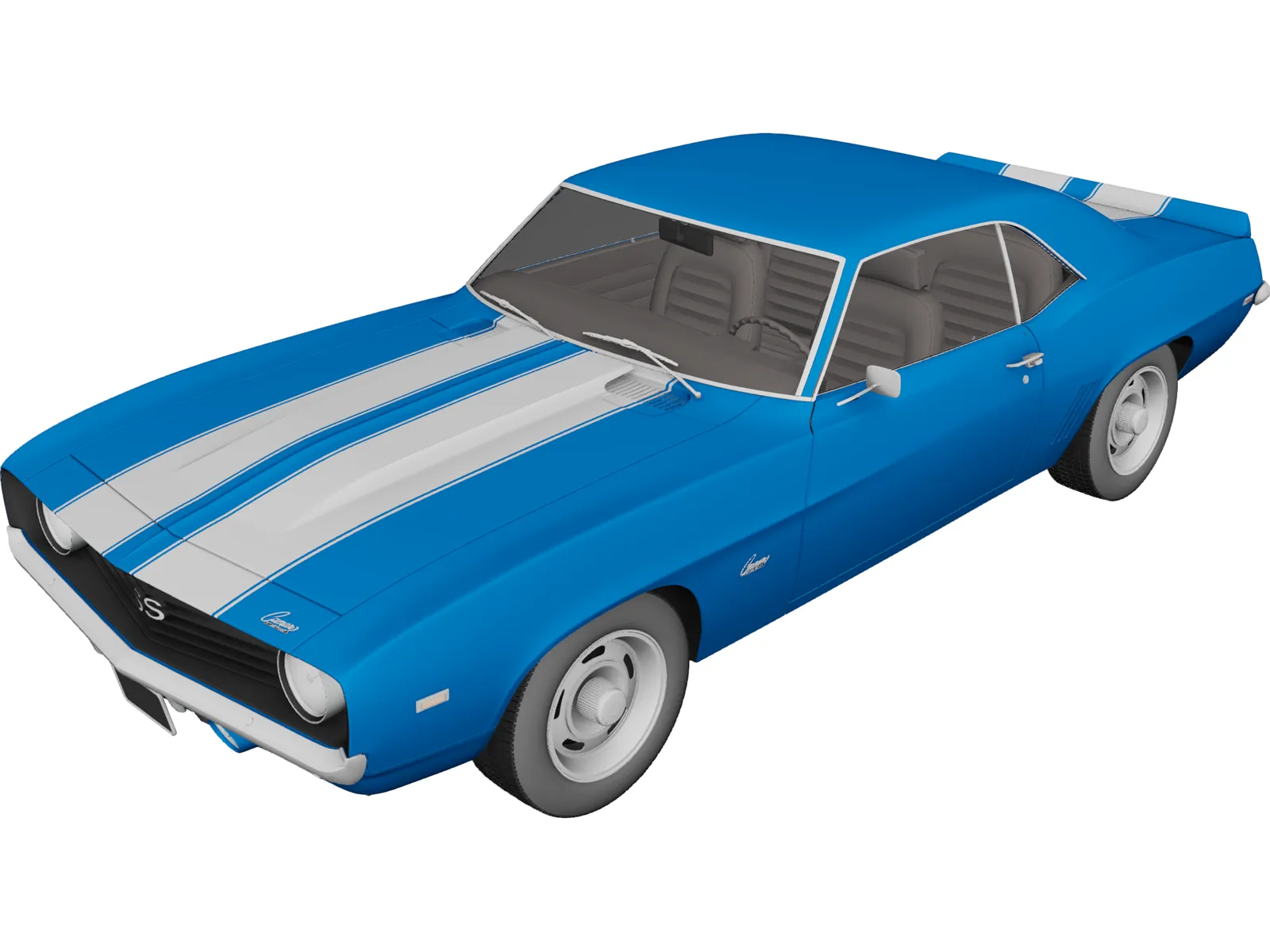 Chevrolet Camaro SS (1969) 3D Model main preview