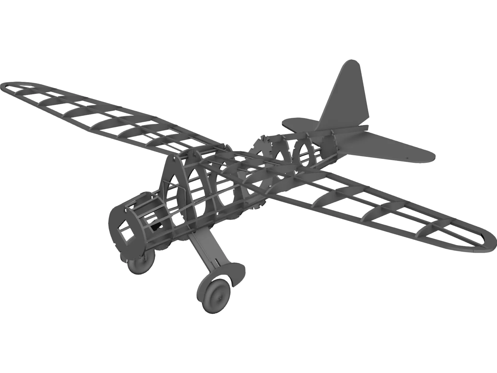 Westland Lysander 3D Model main preview