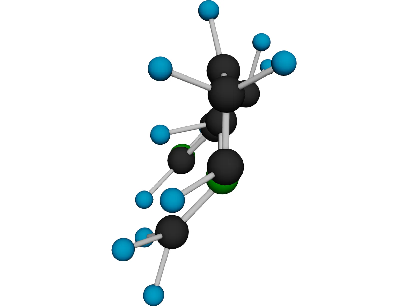 Nicotine Molecule 3D Model main preview