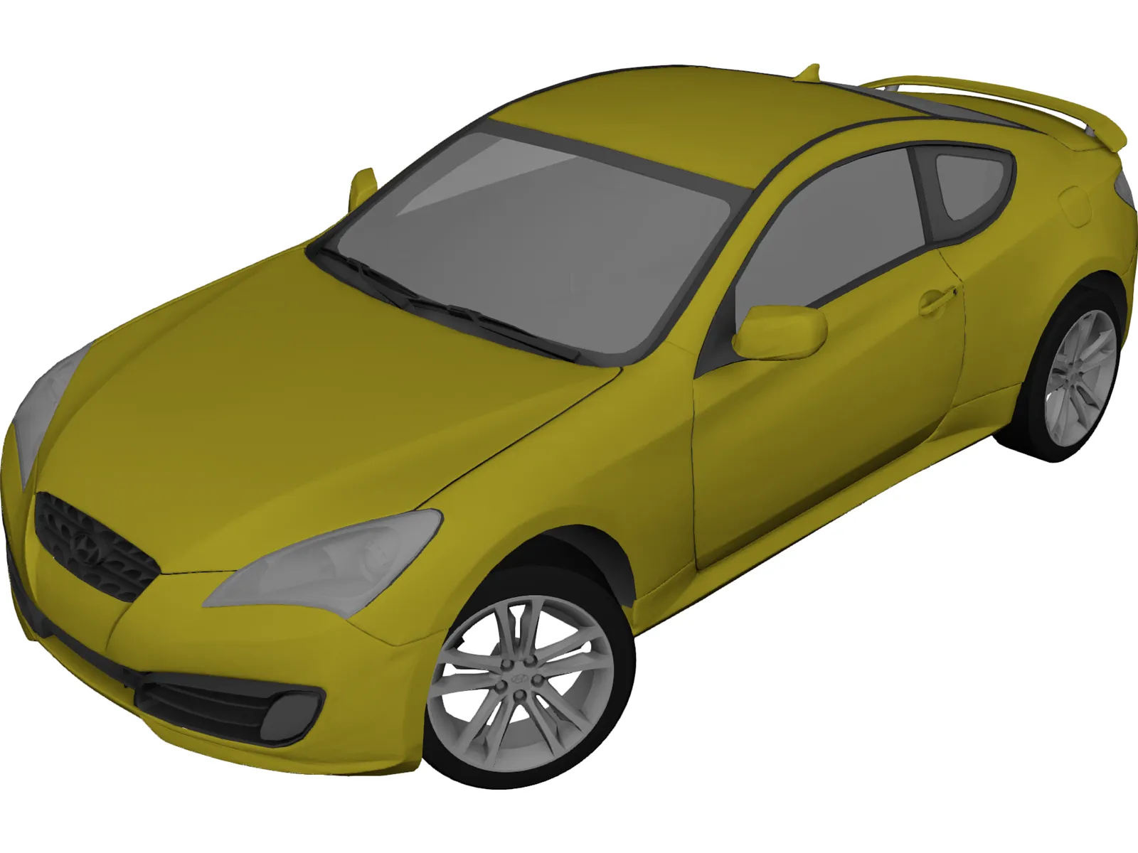 Hyundai Genesis Coupe 3D Model main preview