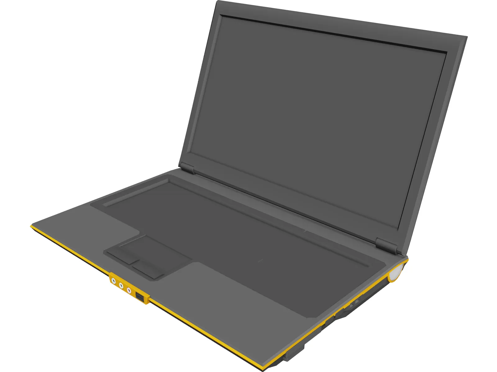 Toshiba Laptop 3D Model main preview