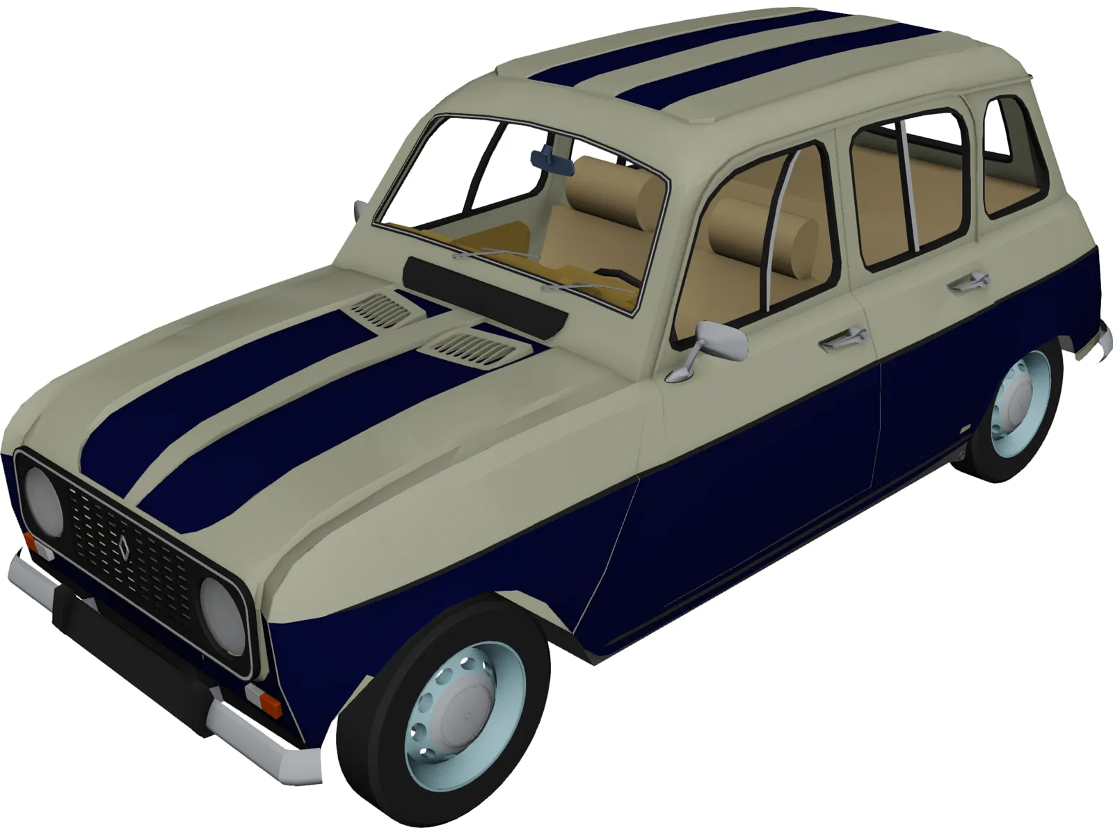 Renault 4 3D Model main preview
