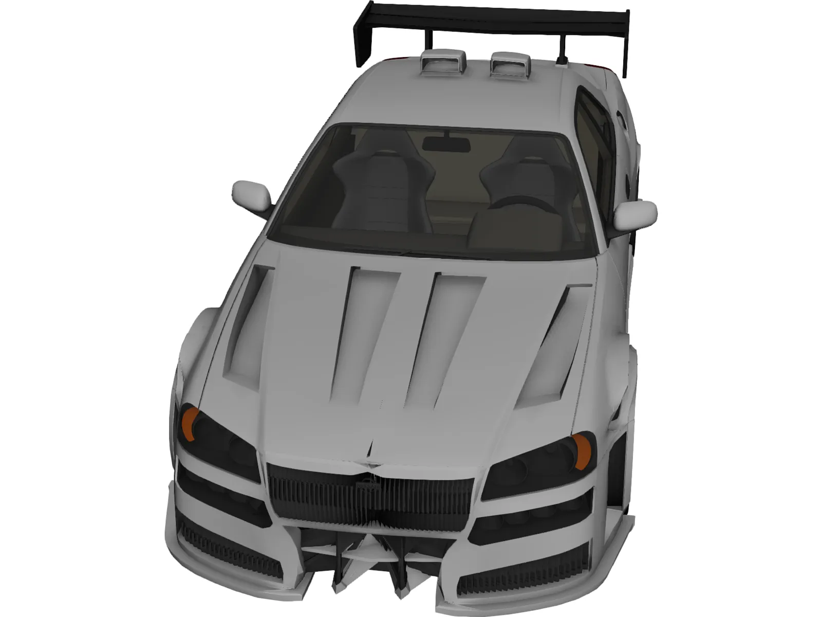 Nissan Skyline GTR [Tuned] 3D Model main preview