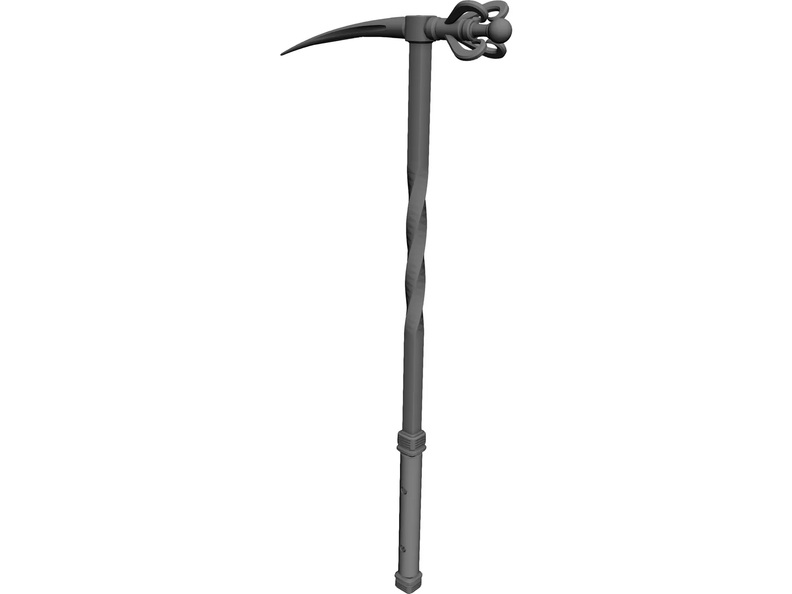 Spiked Hammer 3D Model main preview