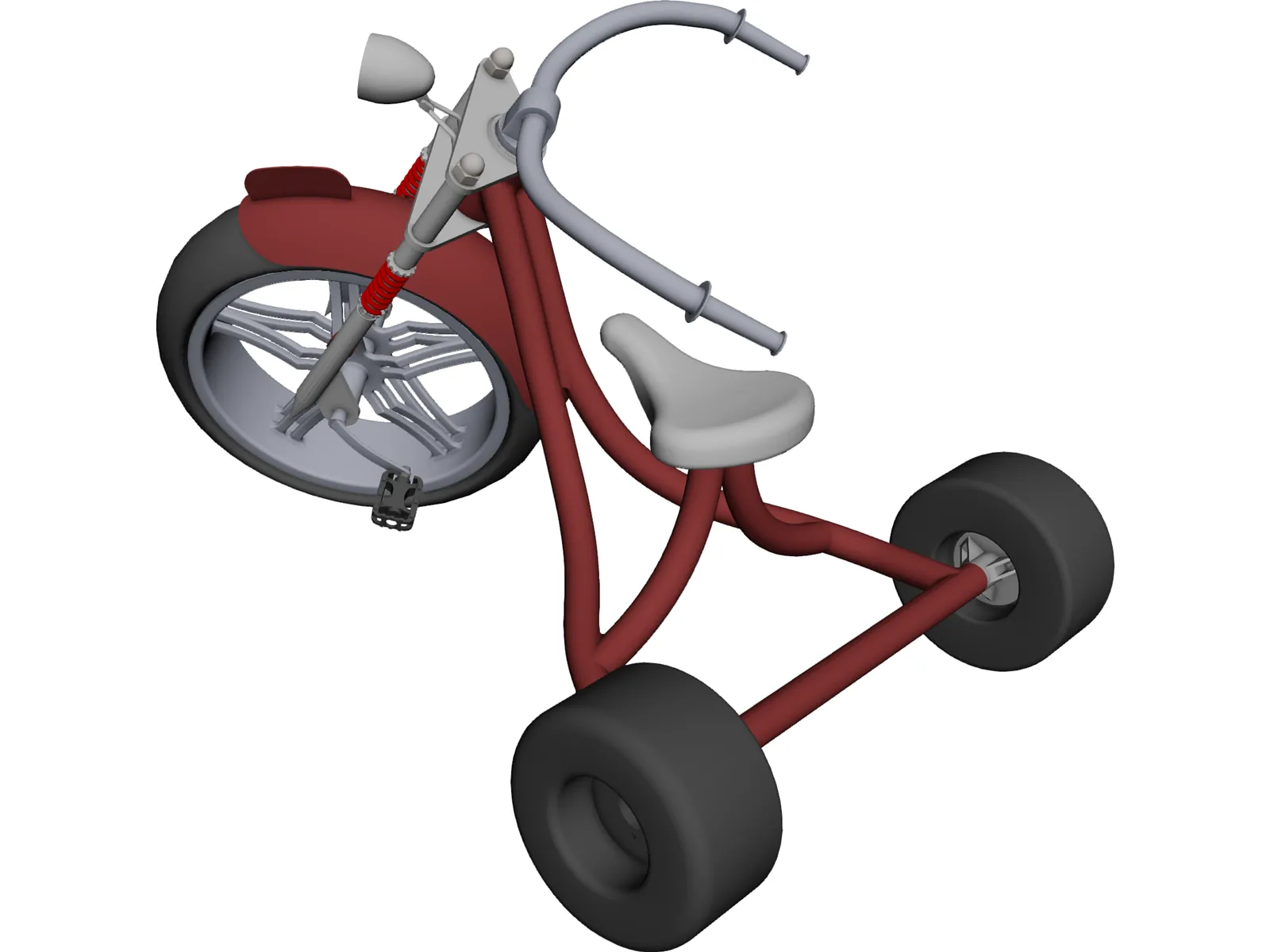 Kids Trike 3D Model main preview