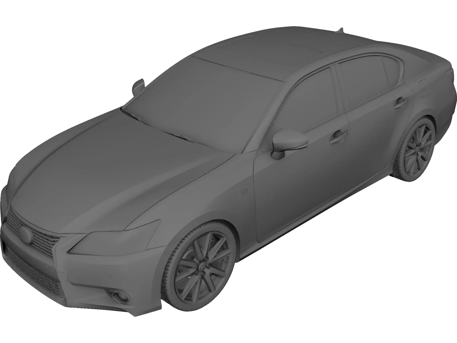 Lexus GS350 (2012) 3D Model main preview