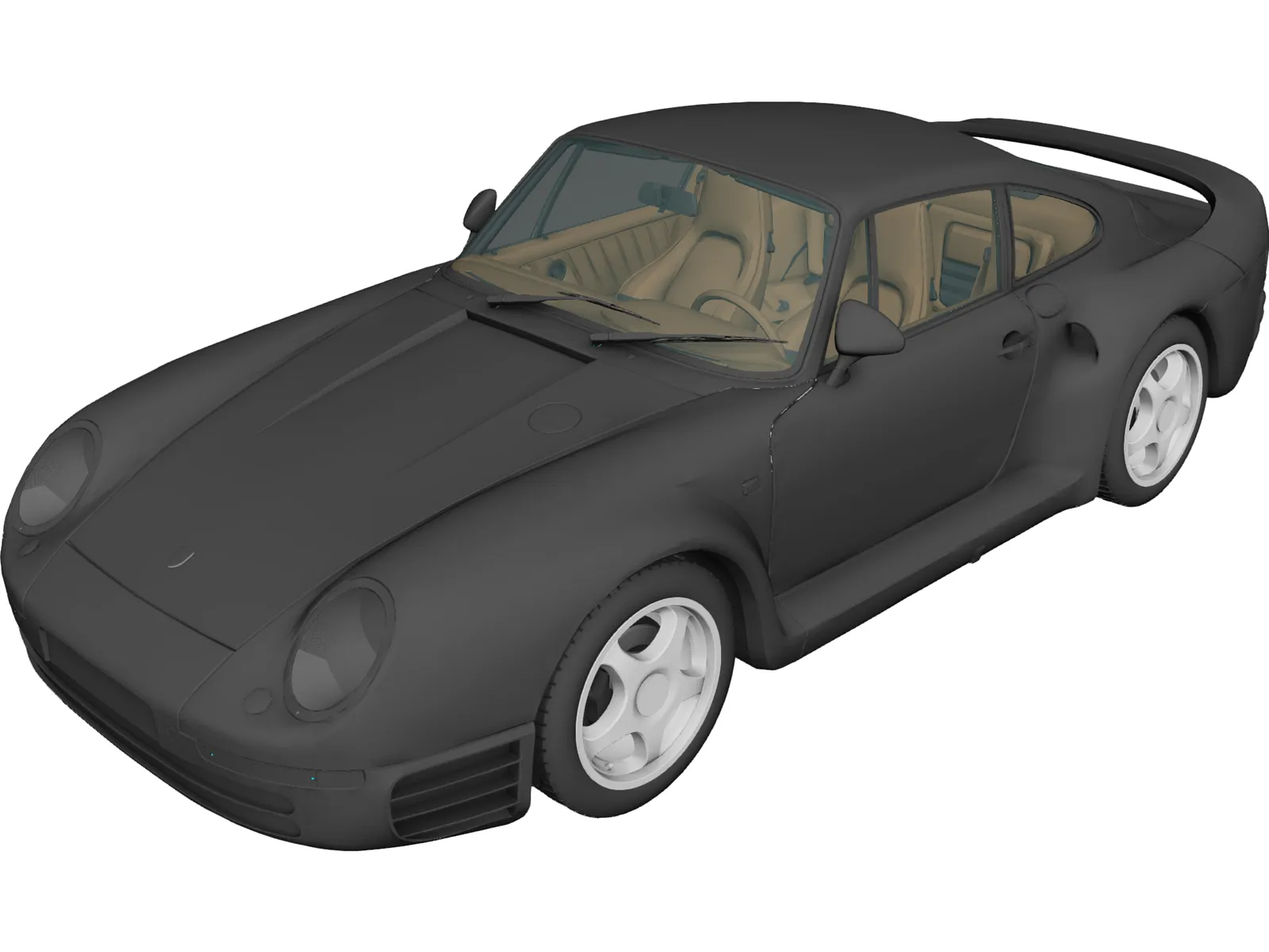 Porsche 959 (1987) 3D Model main preview
