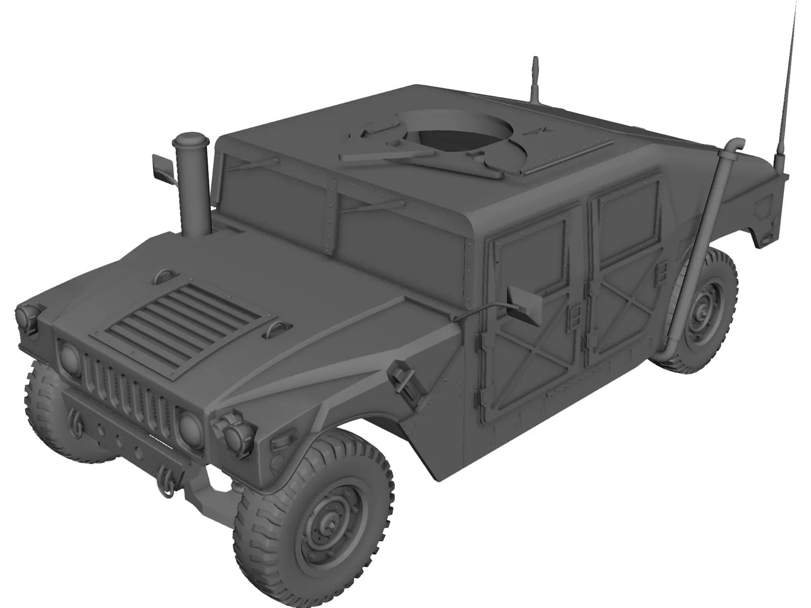 Hummer HMMWV 3D Model main preview