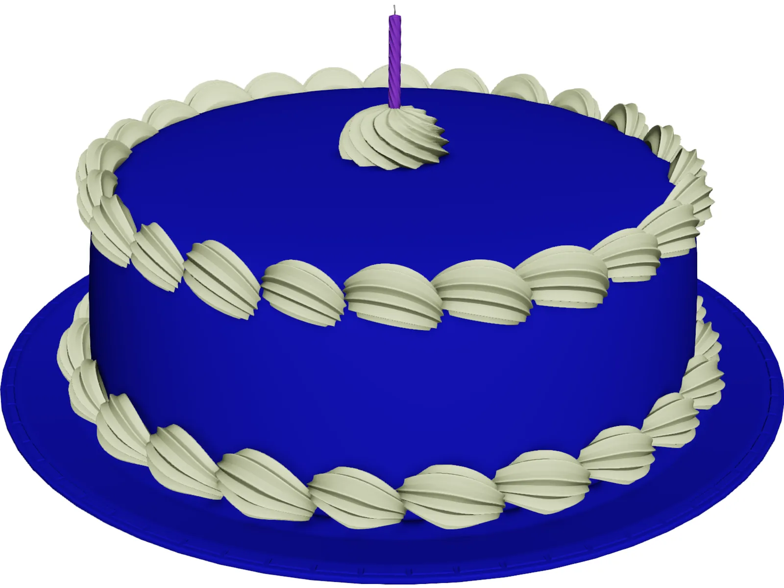 Chocolate Cake 3D Model main preview