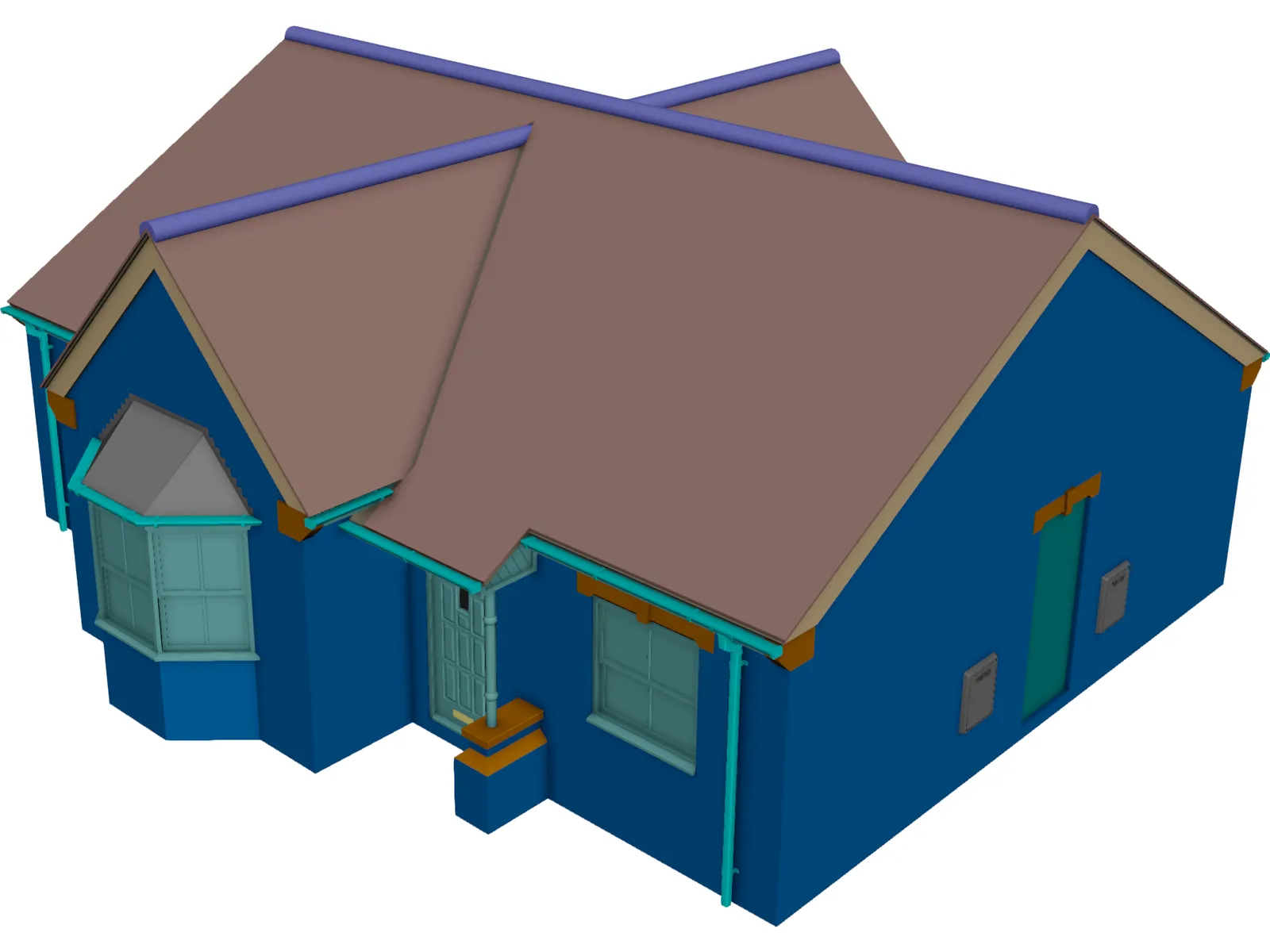 Bungalow 3D Model main preview