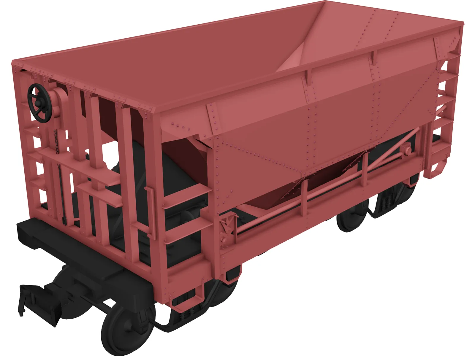 Union Pacific Wagon 3D Model main preview