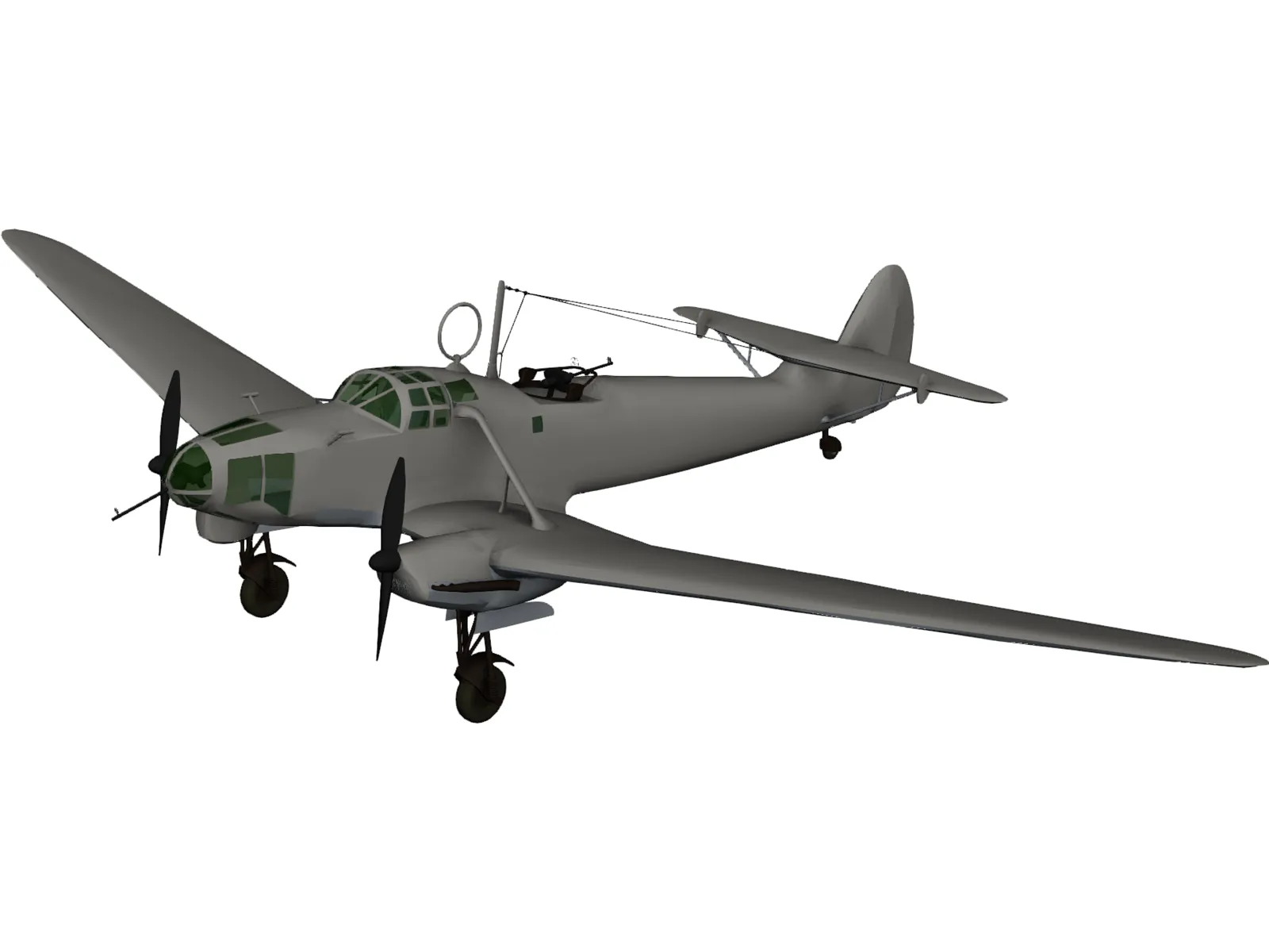 Focke-Wulf Fw 58B 3D Model main preview