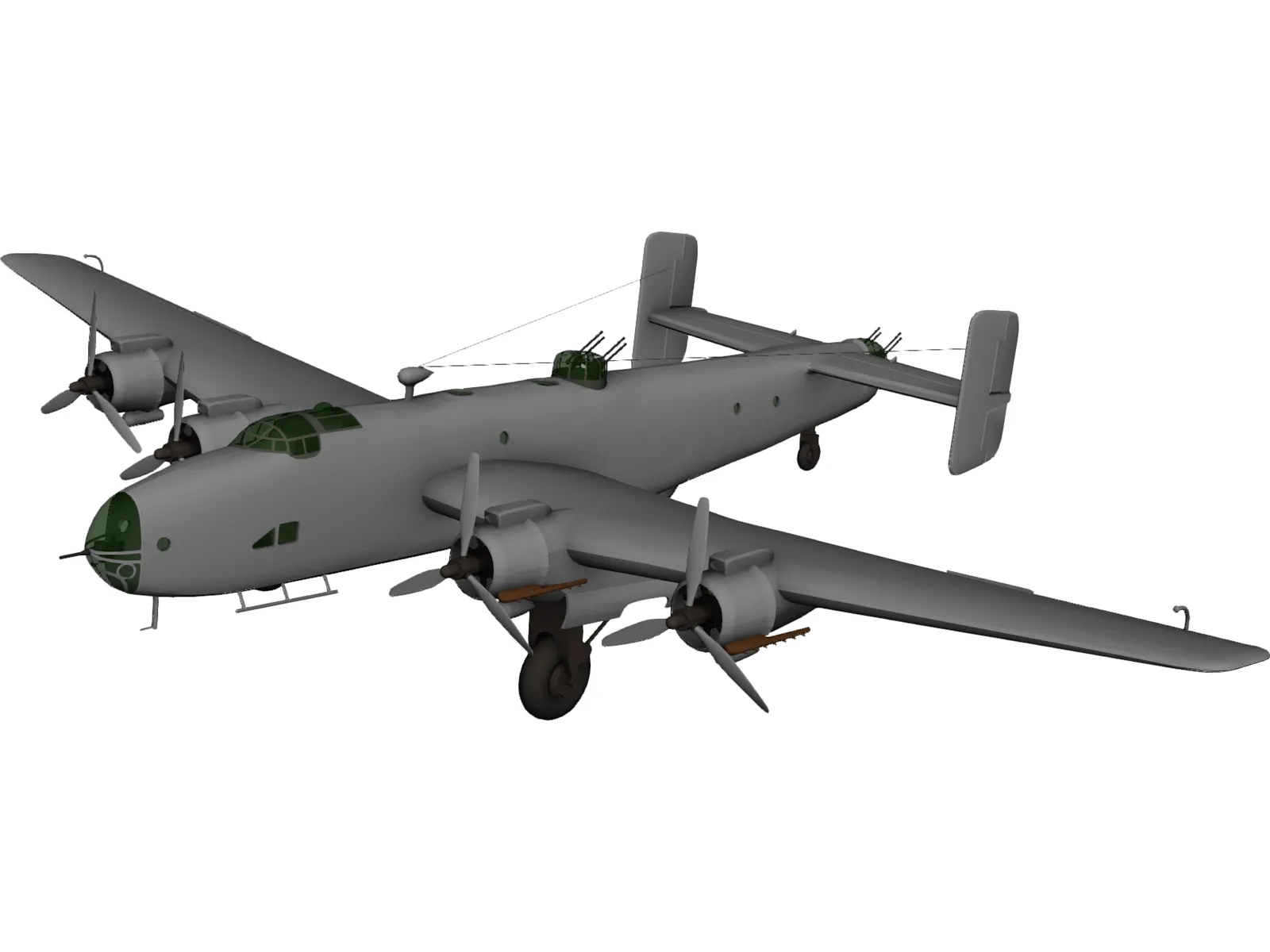 Handley Page Halifax B.III 3D Model main preview