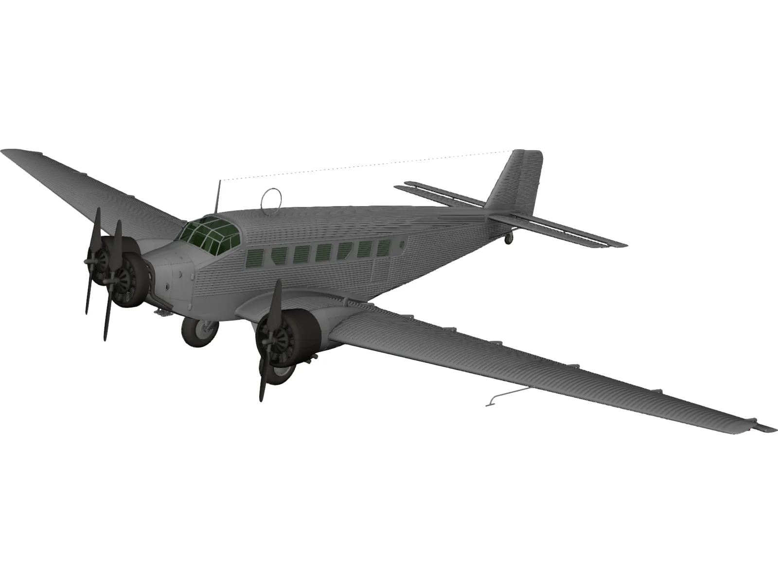 Junkers Ju 52 G9 3D Model main preview