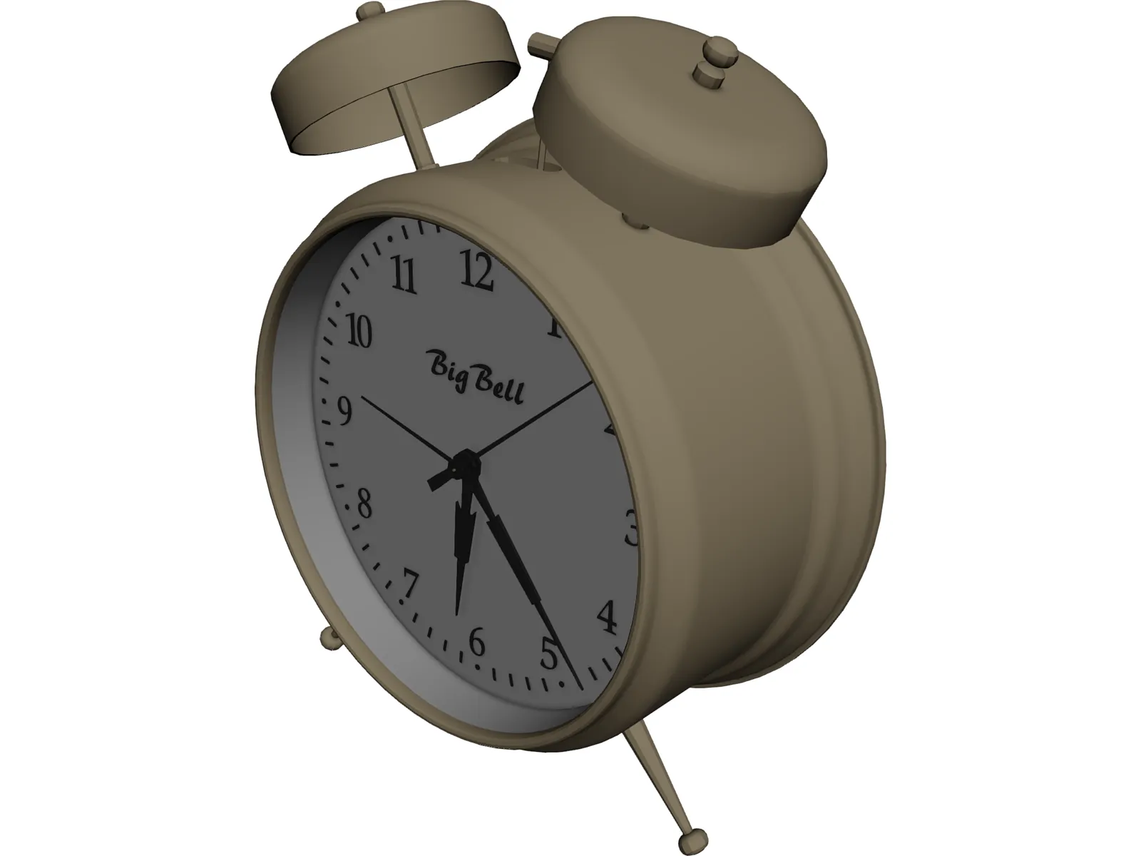 Big Bell Alarm Clock 3D Model main preview