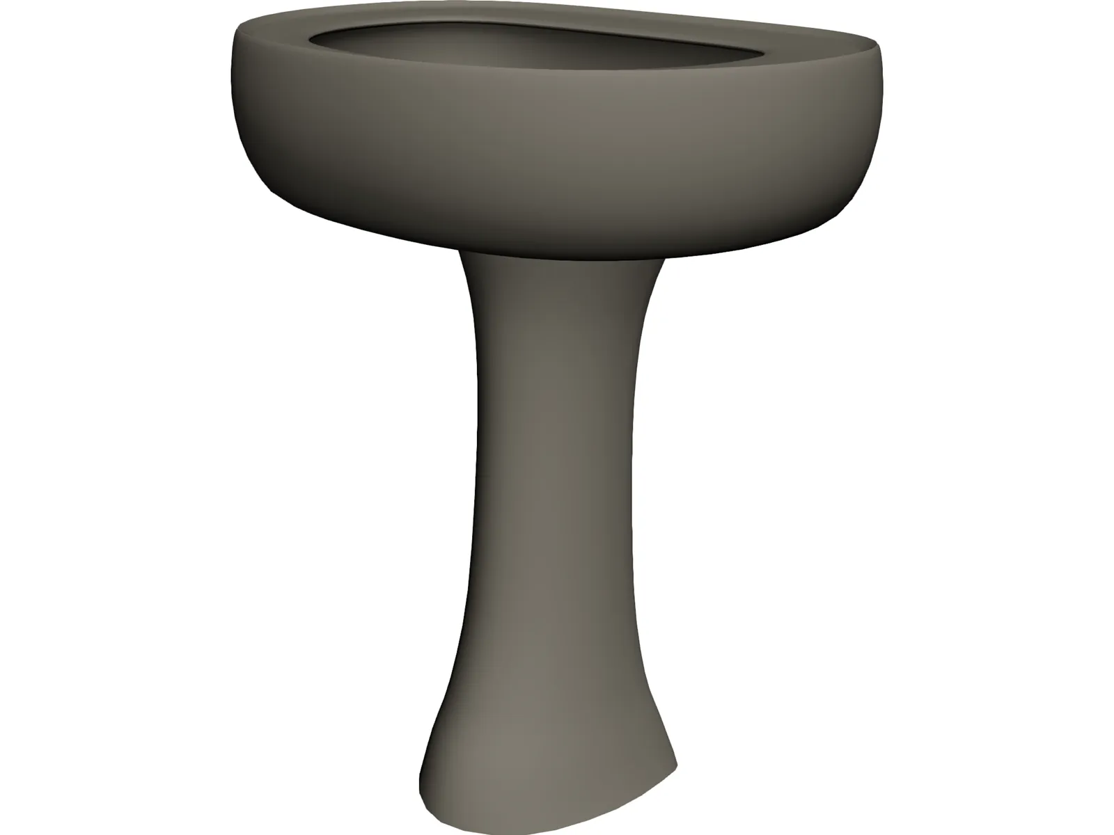 Pedestal Sink 3D Model main preview
