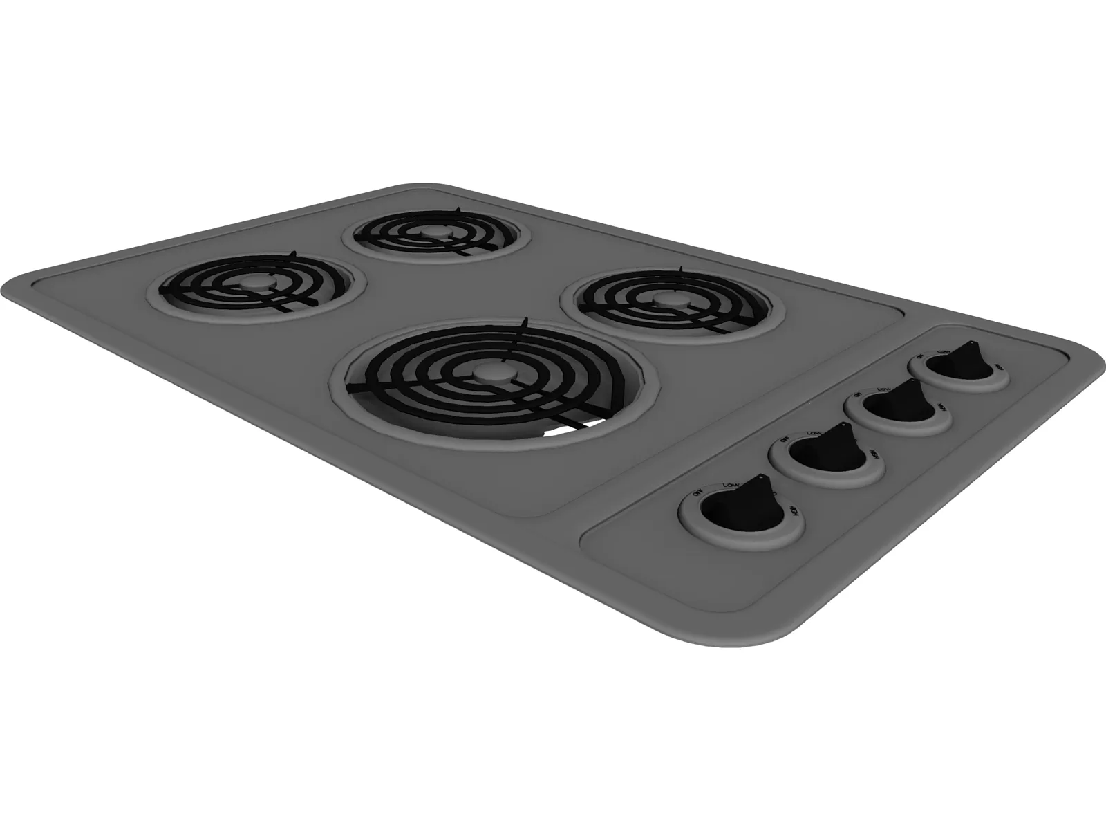 Stove Top 3D Model main preview