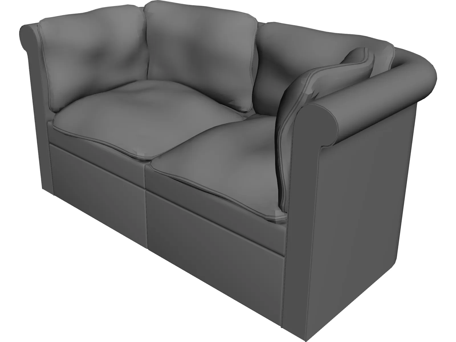 Couch Traditional 3D Model main preview