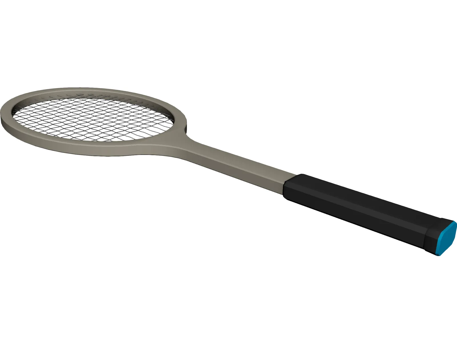 Tennis Racket Vintage 3D Model main preview
