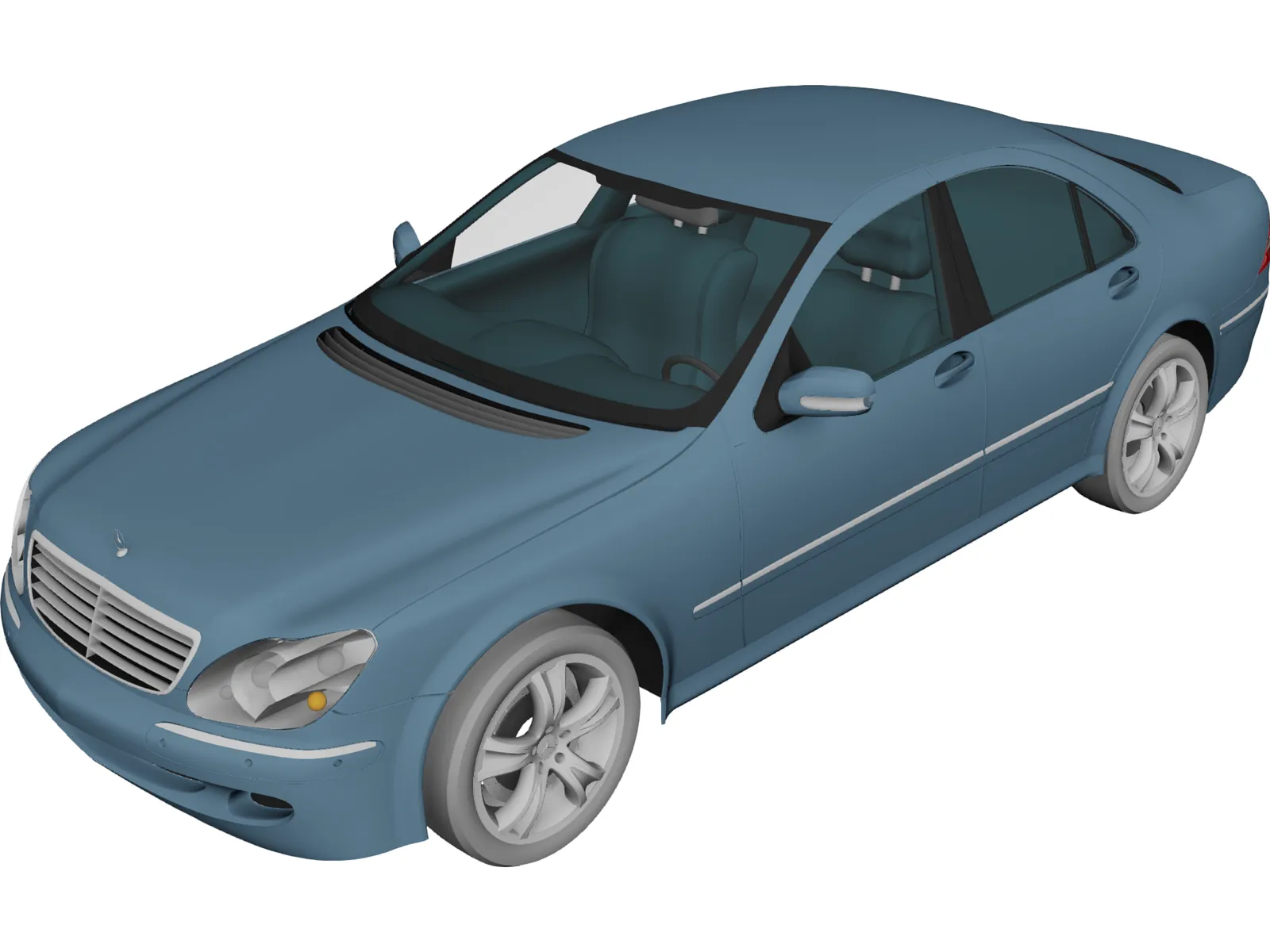 Mercedes-Benz S-class (2003) 3D Model main preview