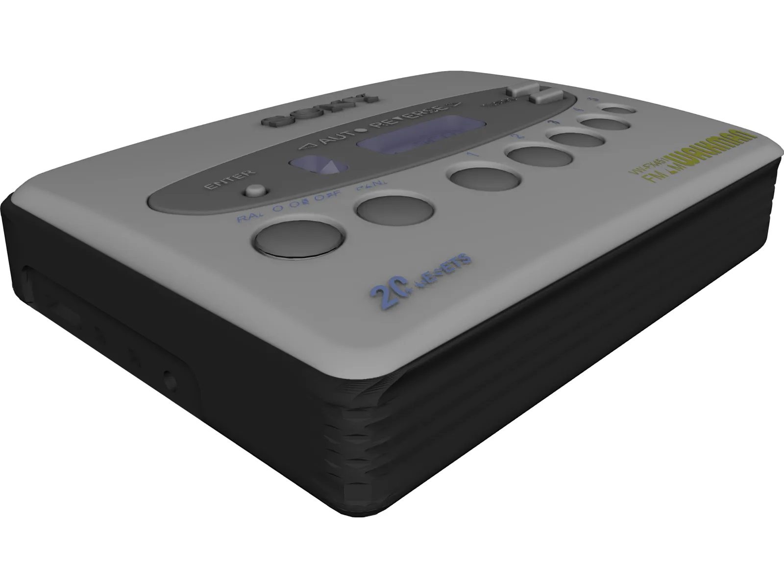 Sony Walkman 3D Model main preview