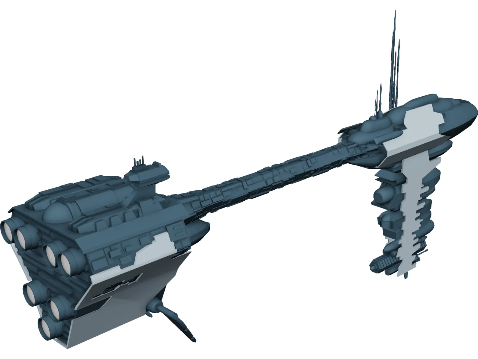 Nebulon Ship 3D Model main preview