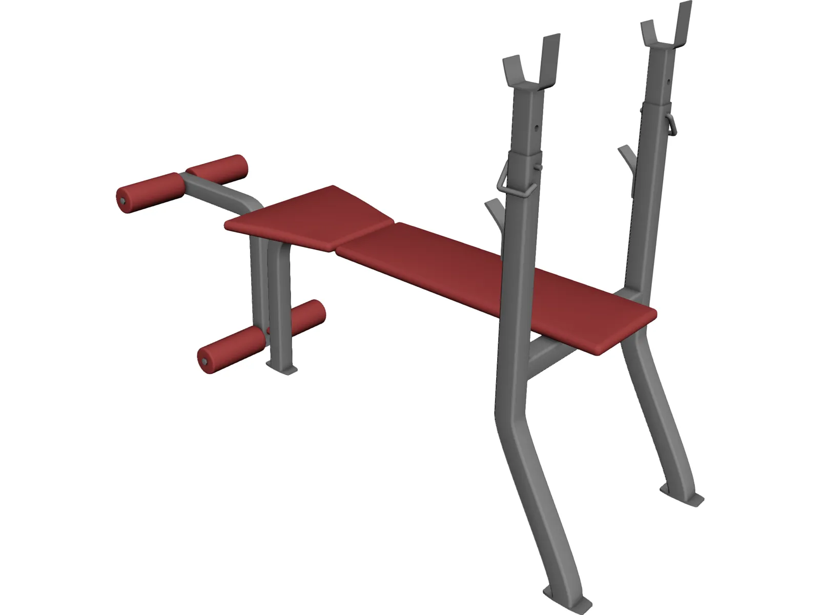 Weight Bench 3D Model main preview