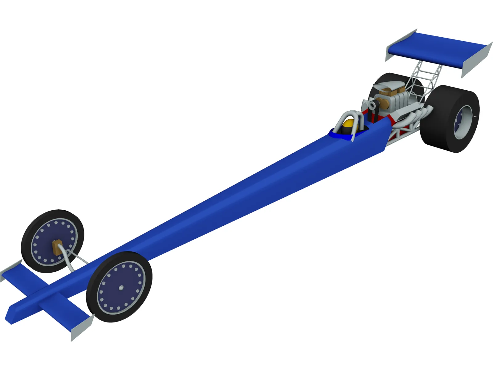 Dragster 3D Model main preview